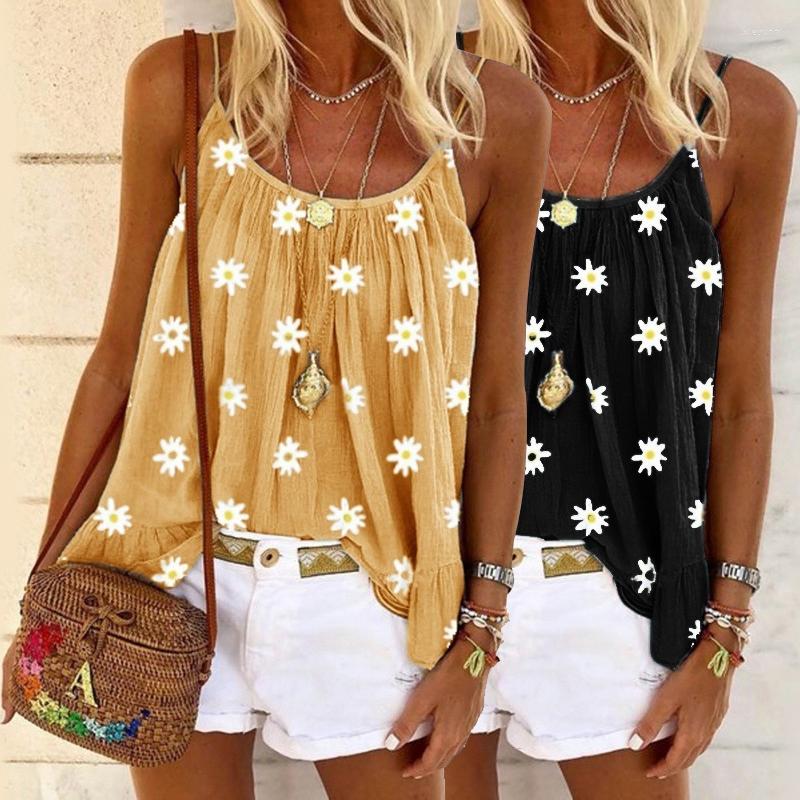 Women's Tanks Fashion Women's Camisole Sleeveless Loose Daisy Printed T-Shirt Female Summer Casual Top Girls Sweet Tops Plus Size, 05
Women's Tanks Fashion Women's Camisole Sleeveless Loose Daisy Printed T-Shirt Female Summer Casual Top Girls Sweet Tops Plus Size, 05