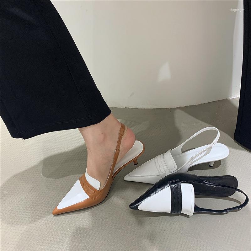 Dress Shoes Retro High Heels Womens Early Spring Pointed Toe Stiletto Soft Bottom Color Matching Single Sandals Sandalias De Tacon
Dress Shoes Retro High Heels Womens Early Spring Pointed Toe Stiletto Soft Bottom Color Matching Single Sandals Sandalias De Tacon