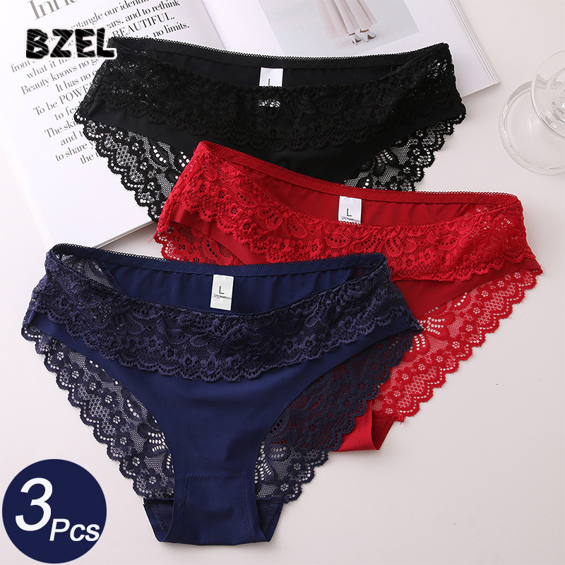 Women's Panties BZEL 3PcsLot Sexy Women Lace Panties Underwear Hollow Out Briefs Low Waist Female Seamless Underpants Solid Lady Lingerie Panty 230316, Set 1
Women's Panties BZEL 3PcsLot Sexy Women Lace Panties Underwear Hollow Out Briefs Low Waist Female Seamless Underpants Solid Lady Lingerie Panty 230316, Set 1