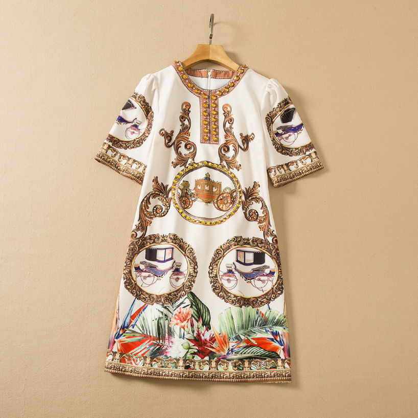Summer Fall Short Sleeve Dress Round Neck Cotton Paisley Print Beading Beaded Rhinestone Short Loose Straight Elegant Casual Dresses 22Q192315 Plus Size XXL, Multi
Summer Fall Short Sleeve Dress Round Neck Cotton Paisley Print Beading Beaded Rhinestone Short Loose Straight Elegant Casual Dresses 22Q192315 Plus Size XXL, Multi