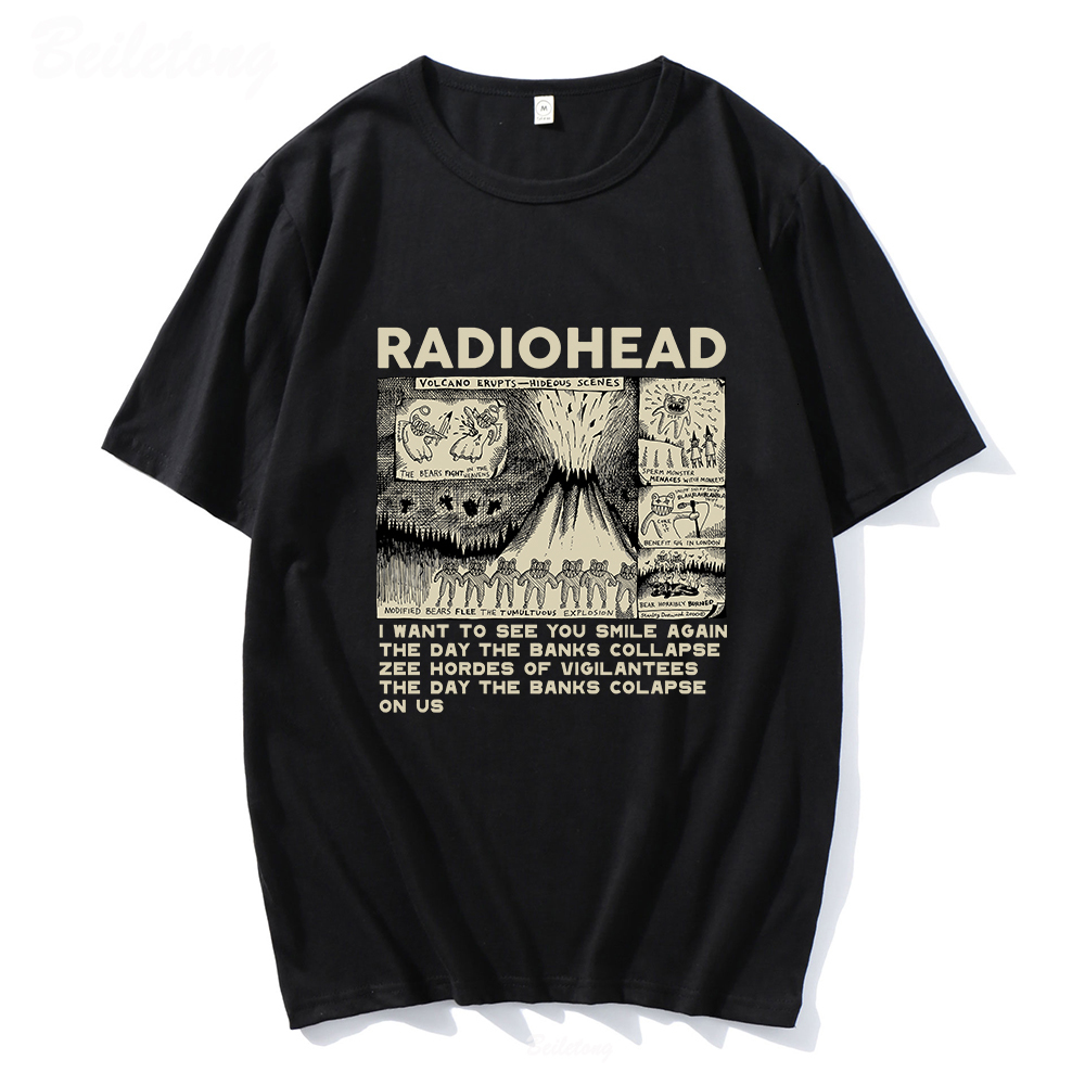 Mens TShirts Radiohead Vintage Print T Shirt Mens Oversized 100% Cotton Unisex Tshirts Hip Hop Rock Band Music Album Tees Harajuku Male Tops 230316, White1
Mens TShirts Radiohead Vintage Print T Shirt Mens Oversized 100% Cotton Unisex Tshirts Hip Hop Rock Band Music Album Tees Harajuku Male Tops 230316, White1