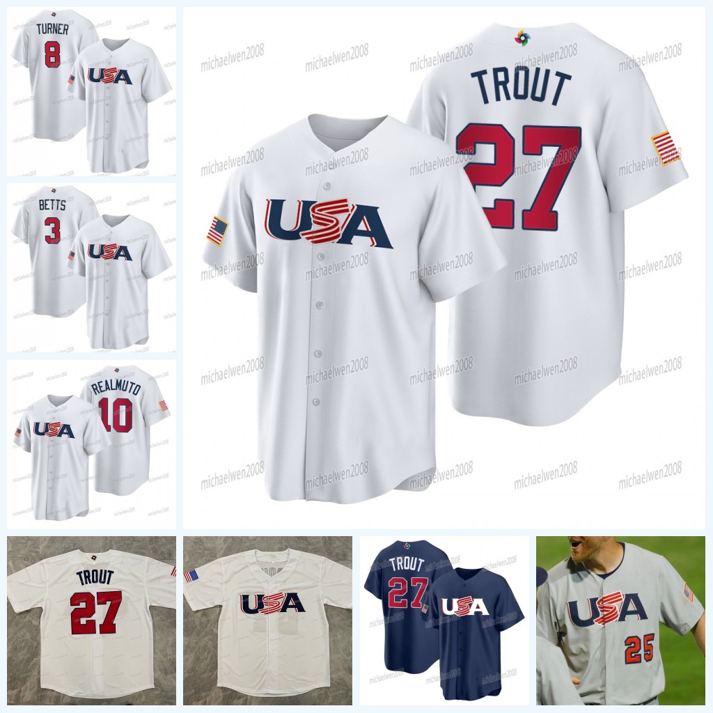 2023 Team USA Baseball Jersey Mike Trout Mookie Betts Clayton Kershaw Trea Turne Nolan Arenado Pete Alonso Kyle Schwarber Tim Anderson r Jeff McNeil J.T. Realmuto Smith, Men cool base
2023 Team USA Baseball Jersey Mike Trout Mookie Betts Clayton Kershaw Trea Turne Nolan Arenado Pete Alonso Kyle Schwarber Tim Anderson r Jeff McNeil J.T. Realmuto Smith, Men cool base
