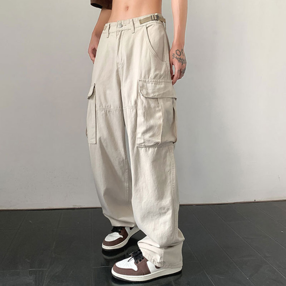 Men's Pants High Street Cargo Pants for Men and Women Baggy Fashion Large Pocket Straight Loose Wide Leg Casual Joggers Trousers Hip Hop 230316, Beige
Men's Pants High Street Cargo Pants for Men and Women Baggy Fashion Large Pocket Straight Loose Wide Leg Casual Joggers Trousers Hip Hop 230316, Beige