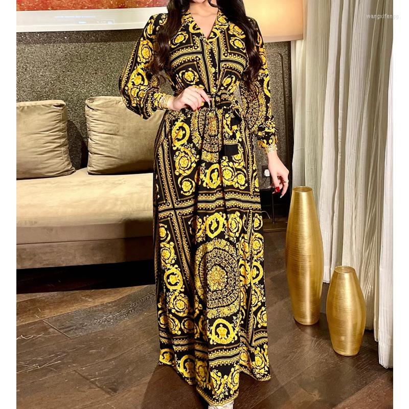 Ethnic Clothing Wepbel Kaftan Robe Dress Fashion Turkey Hijab Maxi Abaya Muslim Women's Wear V-neck Printed Ramadan Islamic
Ethnic Clothing Wepbel Kaftan Robe Dress Fashion Turkey Hijab Maxi Abaya Muslim Women's Wear V-neck Printed Ramadan Islamic