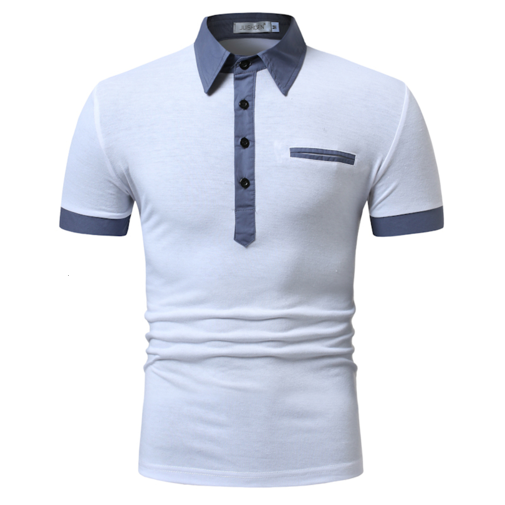 Men's Polos KB Men Polo Men Shirt Short Sleeve Polo Shirt Contrast Color Polo Clothing Summer Streetwear Casual Fashion Men tops 230316