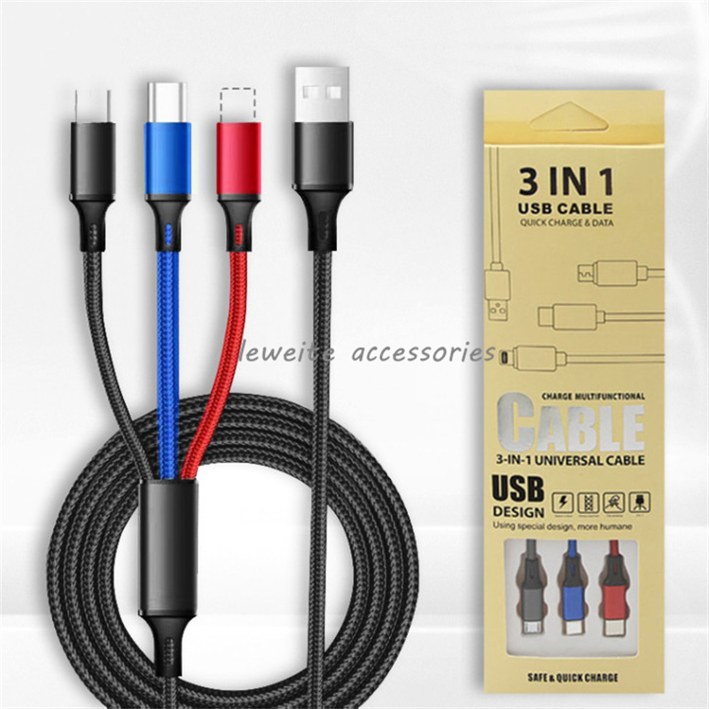 3 In 1 Micro USB Type C Charger Cable Multi Usb Port Multiple Usb Charging Cord Mobile Phone Wire For iPhone Samsung Xiaomi, Multi colour
3 In 1 Micro USB Type C Charger Cable Multi Usb Port Multiple Usb Charging Cord Mobile Phone Wire For iPhone Samsung Xiaomi, Multi colour