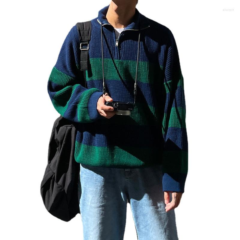 Men's Sweaters Men's Spring And Autumn Casual Turn-down Collar High Quality Knitted For Men Loose Striped Pullovers, Blue
Men's Sweaters Men's Spring And Autumn Casual Turn-down Collar High Quality Knitted For Men Loose Striped Pullovers, Blue