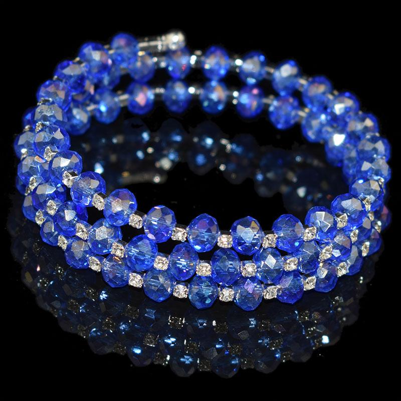 Bangle Crystal Beads Bracelets & Bangles Women Jewelry 2/3 Row Blue/red/white/black/yellow/pink Wrapping Arm Bracelet For Girl Gift
Bangle Crystal Beads Bracelets & Bangles Women Jewelry 2/3 Row Blue/red/white/black/yellow/pink Wrapping Arm Bracelet For Girl Gift