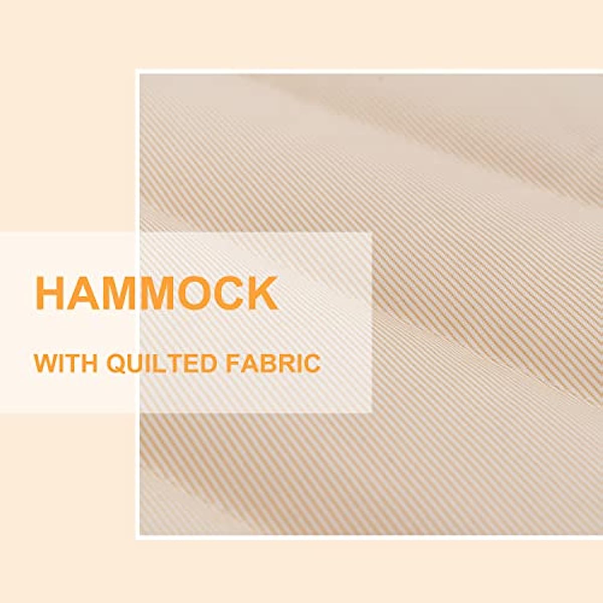 Double Quilted Fabric Hammock with Spreader Bars and Detachable Pillow 2 Person Hammock for Outdoor Patio Backyard Poolside 450 LBS Weight Capacity fo