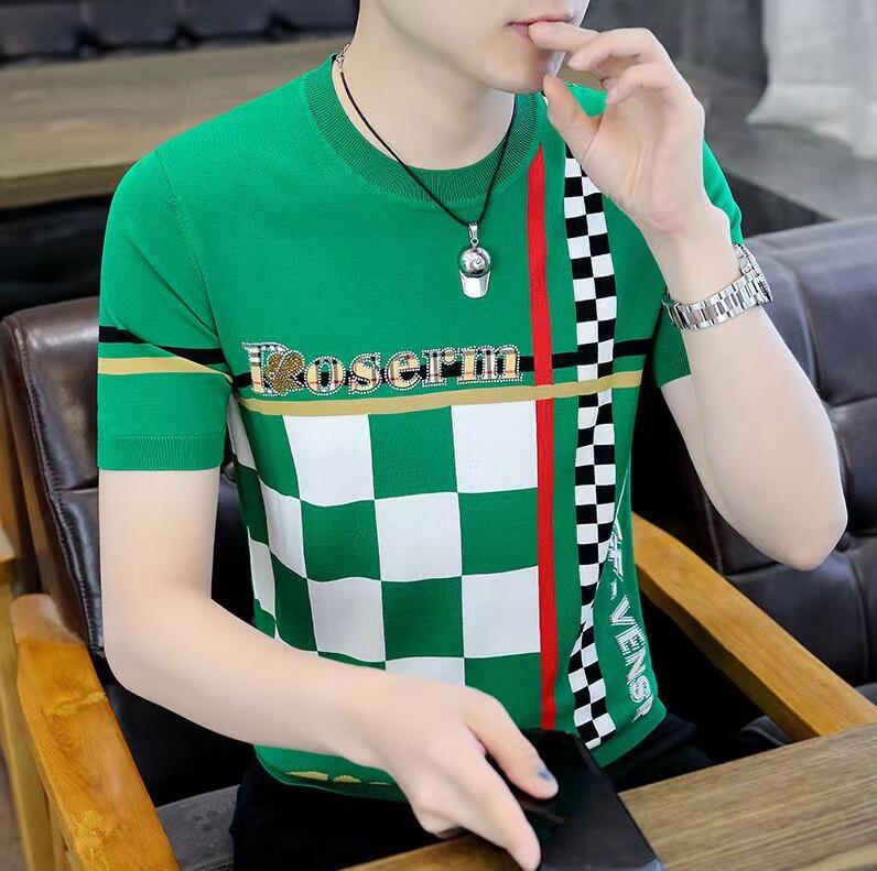 Men's T-Shirts Luxury bee Knitted Tshirt Korean O-neck Short Sleeve Top Tees Streetwear Male Social Club Slim Fit Casual T-Shirt, 11
Men's T-Shirts Luxury bee Knitted Tshirt Korean O-neck Short Sleeve Top Tees Streetwear Male Social Club Slim Fit Casual T-Shirt, 11