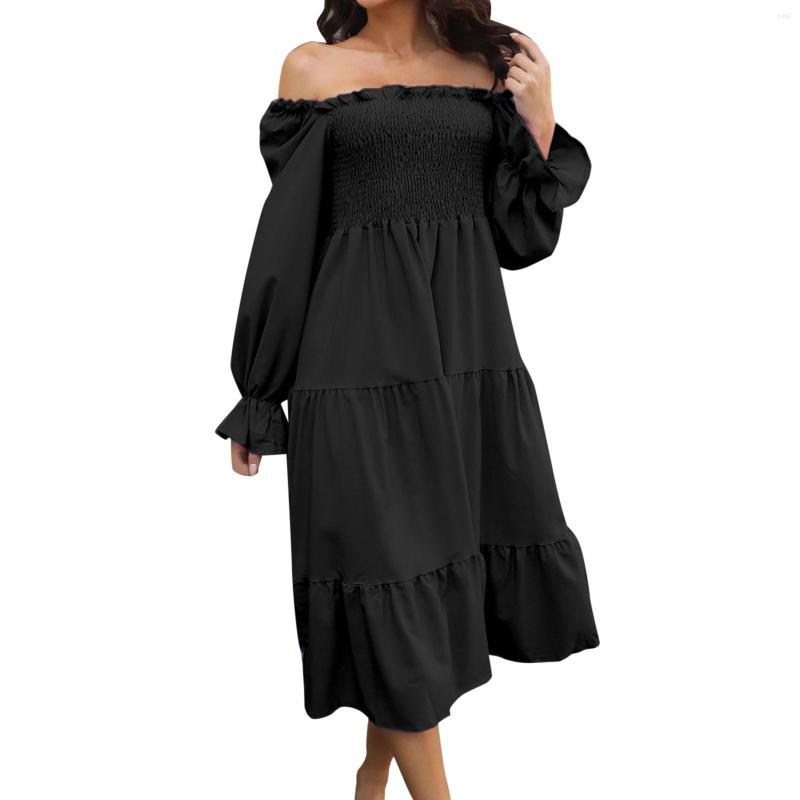 Casual Dresses Customized By Garment Manufacturers Ruffled Square Collar Bell Sleeves Large Swing Backless Maxi Women Summer, Black
Casual Dresses Customized By Garment Manufacturers Ruffled Square Collar Bell Sleeves Large Swing Backless Maxi Women Summer, Black