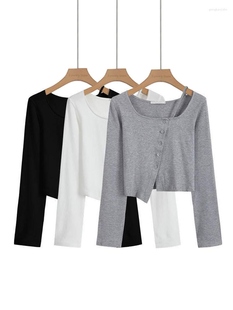 Women's T Shirts 2023 Sweet Slim Women's Knitted T-shirt Spring Autumn Casual Solid Temperament All-match Irregular Long Sleeve Ladies, White
Women's T Shirts 2023 Sweet Slim Women's Knitted T-shirt Spring Autumn Casual Solid Temperament All-match Irregular Long Sleeve Ladies, White