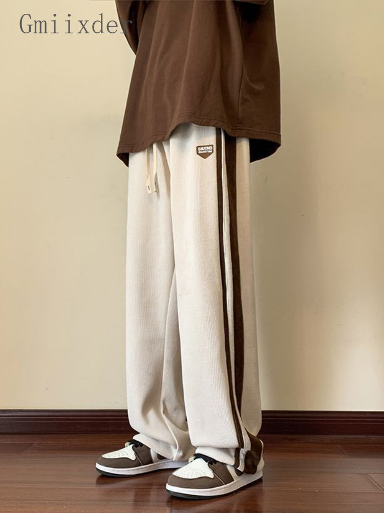 Men's Pants Gmiixder Autumn Winter Padded Casual Pants Unisex High Street BF Hip Hop Sweatpants Wide Leg Sports Straight Striped Trousers 230316, Coffee
Men's Pants Gmiixder Autumn Winter Padded Casual Pants Unisex High Street BF Hip Hop Sweatpants Wide Leg Sports Straight Striped Trousers 230316, Coffee