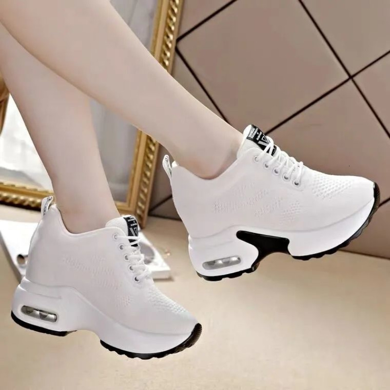 Dress Shoes Women Mesh Breathable Casual Sneakers Women Spring Platform Heels Wedges Height Increasing Knitted Ladies Vulcanized Shoes 230316, White
Dress Shoes Women Mesh Breathable Casual Sneakers Women Spring Platform Heels Wedges Height Increasing Knitted Ladies Vulcanized Shoes 230316, White