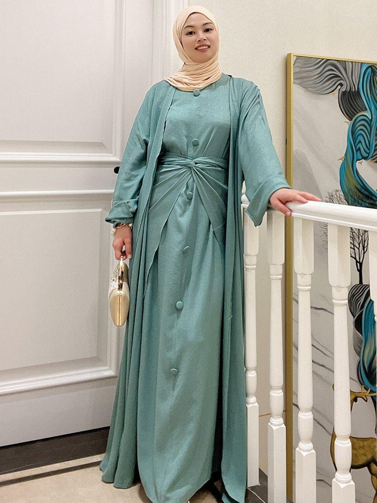 Ethnic Clothing Ramadan Eid Djellaba Suits Single Breasted Abaya Dubai 3 Pieces Thick Muslim Sets Dress Turkey Islam Abayas WY1304
Ethnic Clothing Ramadan Eid Djellaba Suits Single Breasted Abaya Dubai 3 Pieces Thick Muslim Sets Dress Turkey Islam Abayas WY1304