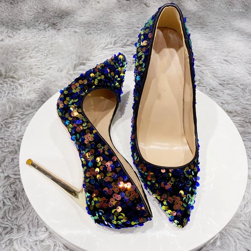 Dress Shoes Shiny Blue Sequin Women's Pointed Toe Stilettos Sexy Ladies Banquet Slip-on High Heels 8cm 10cm 12cm Party
Dress Shoes Shiny Blue Sequin Women's Pointed Toe Stilettos Sexy Ladies Banquet Slip-on High Heels 8cm 10cm 12cm Party