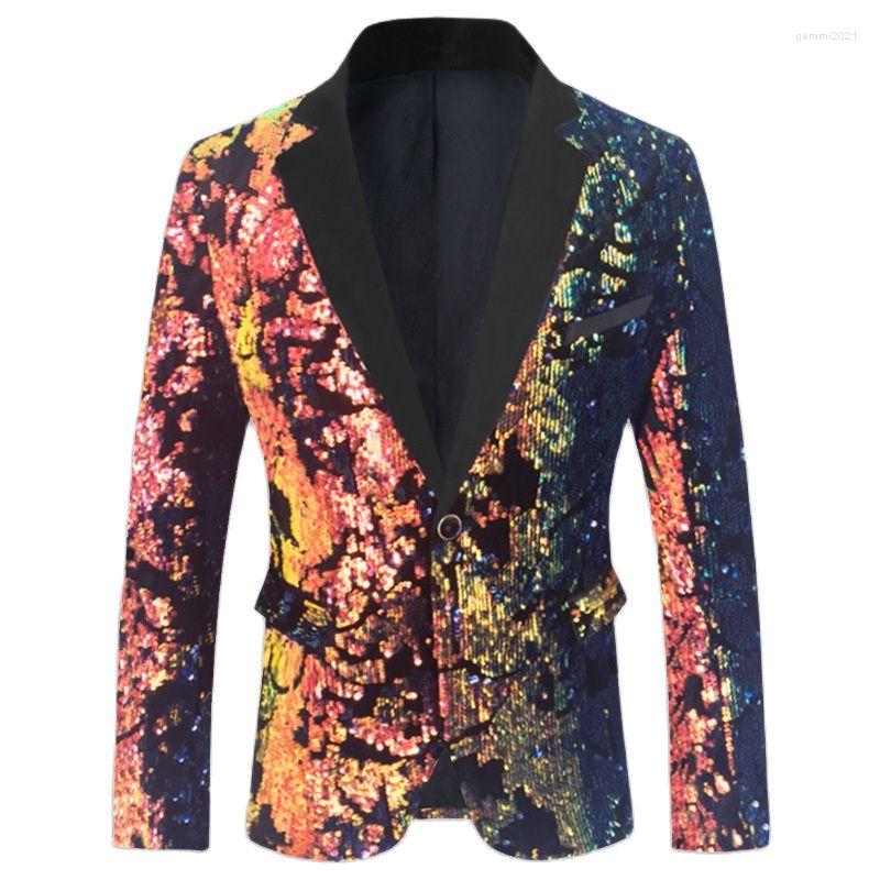 Men' Suits Stylish Gradient Sequin Blazers For Men 2023 Brand Velvet Lapel One Button Suit Blazer Party Prom Slim Fit Costume Hombre, Colorful
Men' Suits Stylish Gradient Sequin Blazers For Men 2023 Brand Velvet Lapel One Button Suit Blazer Party Prom Slim Fit Costume Hombre, Colorful
