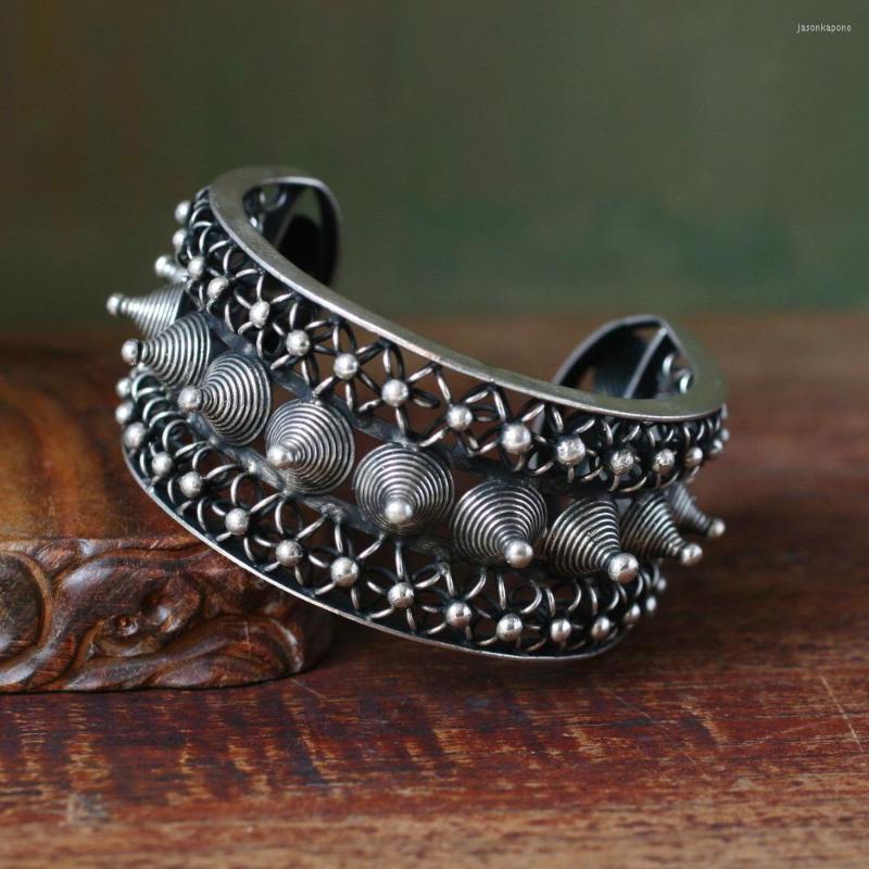 

Chains ETHNIC JEWELRY TRIBAL MIAO HANDMADE BRACELET