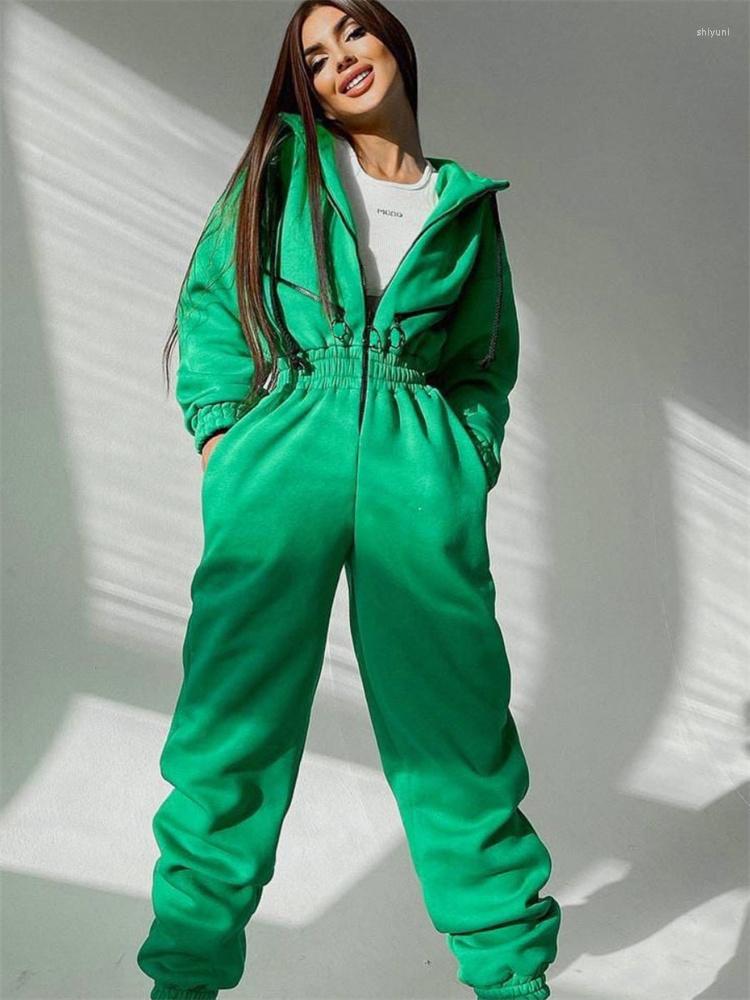 Women' Tracksuits Tossy Casual Spring Long Sleeve Zip-Up Hoodie Jumpsuits For Women One Piece Outfit Loose Romper With Pockets Bodycon, Green
Women' Tracksuits Tossy Casual Spring Long Sleeve Zip-Up Hoodie Jumpsuits For Women One Piece Outfit Loose Romper With Pockets Bodycon, Green