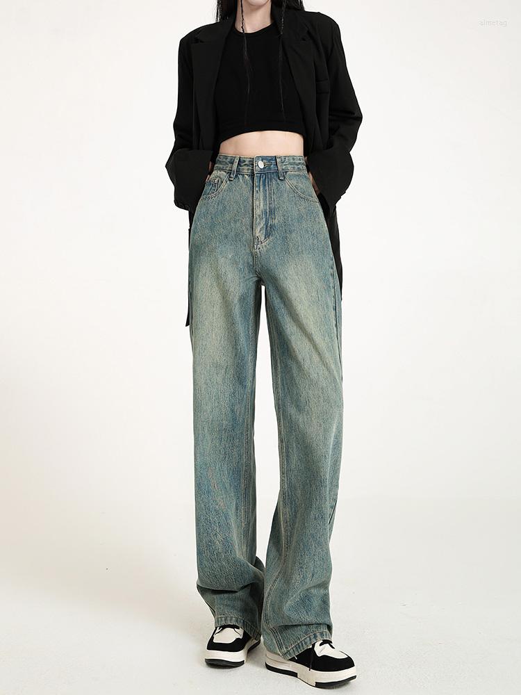 Women's Jeans Vintage Blue Baggy For Women's Straight Loose High Waist Trousers Streetwear Casual Fashion Mom Denim Wide Leg Pan
Women's Jeans Vintage Blue Baggy For Women's Straight Loose High Waist Trousers Streetwear Casual Fashion Mom Denim Wide Leg Pan