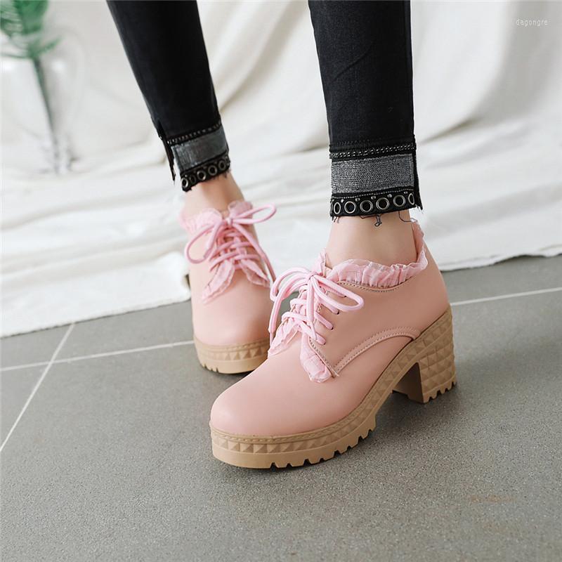 Dress Shoes YMECHIC Spring Platform Heels Lace Up Women Daily Casual College Sweet Cute Ruffles Ladies Block High Heel Pumps Pink Blue
Dress Shoes YMECHIC Spring Platform Heels Lace Up Women Daily Casual College Sweet Cute Ruffles Ladies Block High Heel Pumps Pink Blue
