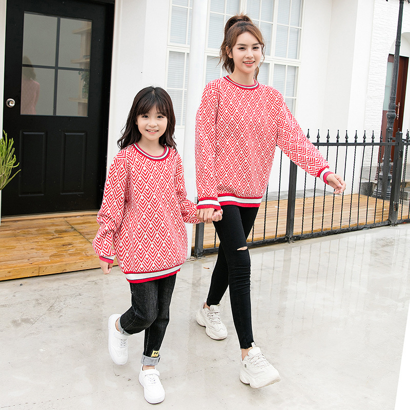 Family Matching Outfits Matching Sweaters For Family Mother Daughter Dad Son Knitted Sweater Family Look Couple Outfits Women Men Kids Baby Sweaters 2