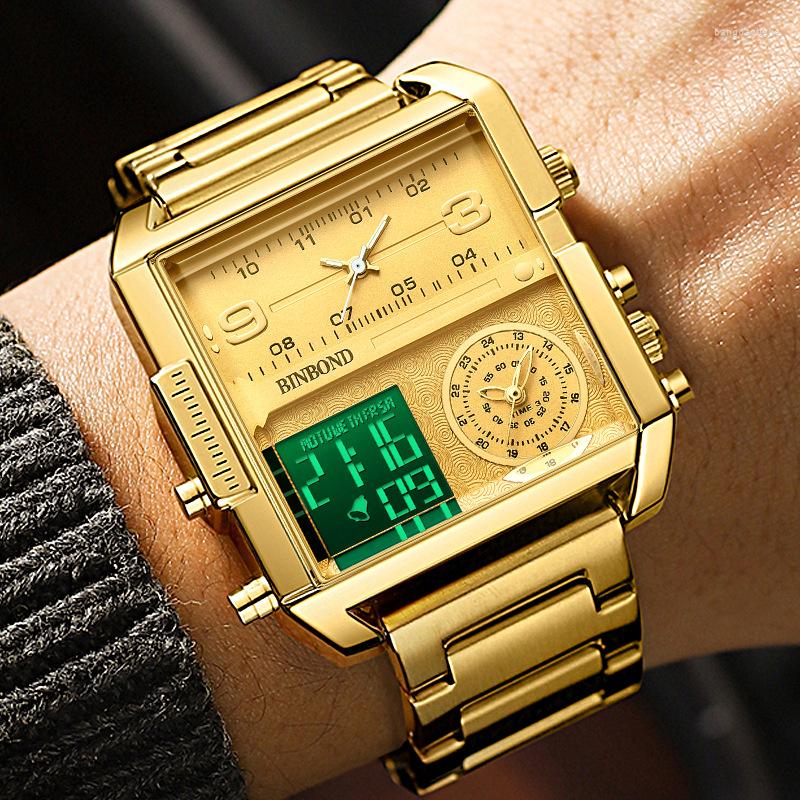 Wristwatches Binbond Creative Super Large Dial Multifunctional Sports Quartz Men's Square Watch Time Night Light Running Temple Alarm, 12
Wristwatches Binbond Creative Super Large Dial Multifunctional Sports Quartz Men's Square Watch Time Night Light Running Temple Alarm, 12