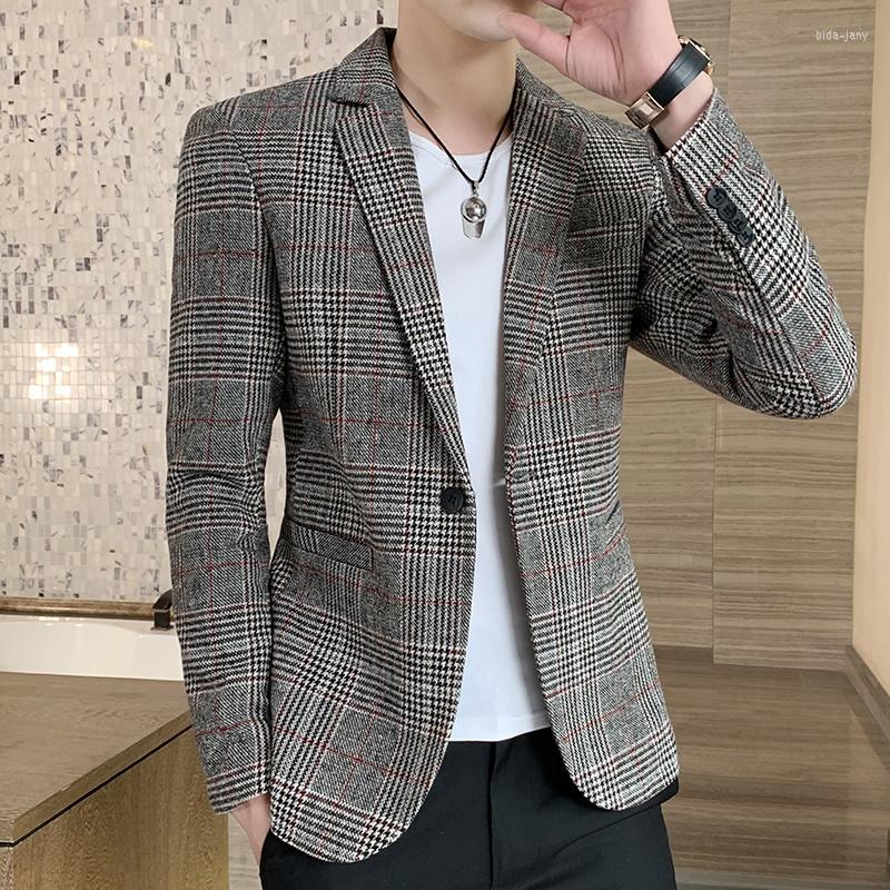 Men's Suits Leisure Suit High Quality Men Slim Classic Plaid Jacket Simple Atmosphere Handsome Youth Fashion Western-style Clothes, Gray
Men's Suits Leisure Suit High Quality Men Slim Classic Plaid Jacket Simple Atmosphere Handsome Youth Fashion Western-style Clothes, Gray