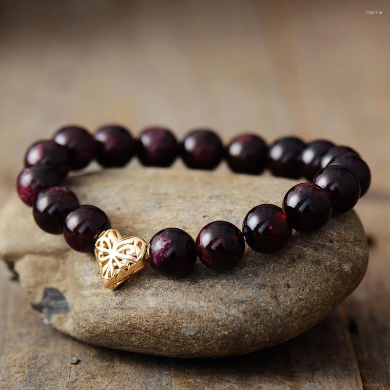 Strand Classic Women Heart Shape Charm Stretch Bracelets Luxury 10MM Garnet Elastic Bangles Jewelry Bijoux Wholesale
Strand Classic Women Heart Shape Charm Stretch Bracelets Luxury 10MM Garnet Elastic Bangles Jewelry Bijoux Wholesale