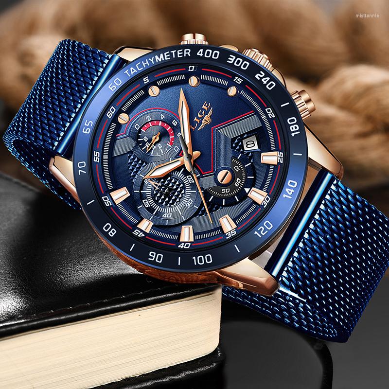 Wristwatches LIGE Fashion Luxury Sports Men Watch Business Big Dial Waterproof Quartz Man Watches Luminous Wristwatch For Chronograph Box, Rose gold blue
Wristwatches LIGE Fashion Luxury Sports Men Watch Business Big Dial Waterproof Quartz Man Watches Luminous Wristwatch For Chronograph Box, Rose gold blue