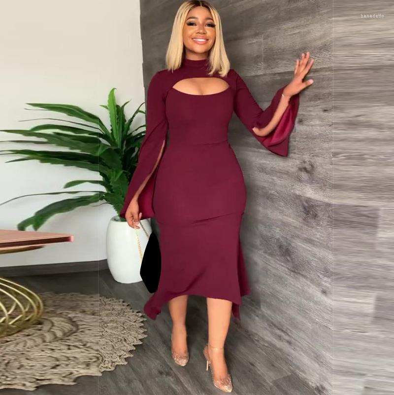 Casual Dresses FUDA Solid Slit Flare Long Sleeve Bodycon Midi Pencil Basic Sheath Office Lady Spring Dress Elegant Women Vestidos, Burgundy
Casual Dresses FUDA Solid Slit Flare Long Sleeve Bodycon Midi Pencil Basic Sheath Office Lady Spring Dress Elegant Women Vestidos, Burgundy