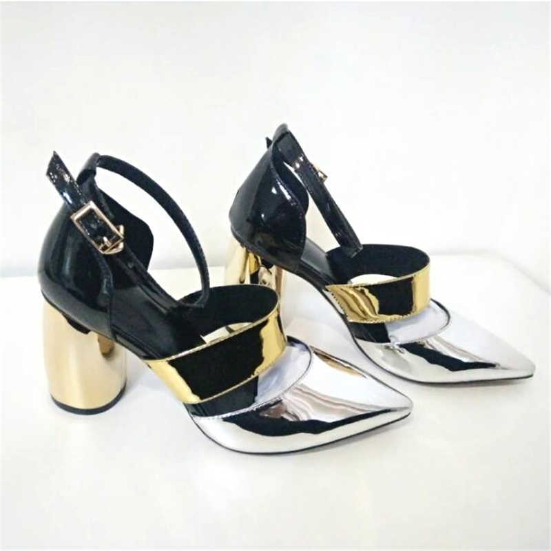 Glitter Mirror Leather Mixed Color Hoof Heel Pumps Woman Patent Leather Transparent Pointed Toe Sandals Banquet Shoes Feminina 0316, Clear
Glitter Mirror Leather Mixed Color Hoof Heel Pumps Woman Patent Leather Transparent Pointed Toe Sandals Banquet Shoes Feminina 0316, Clear