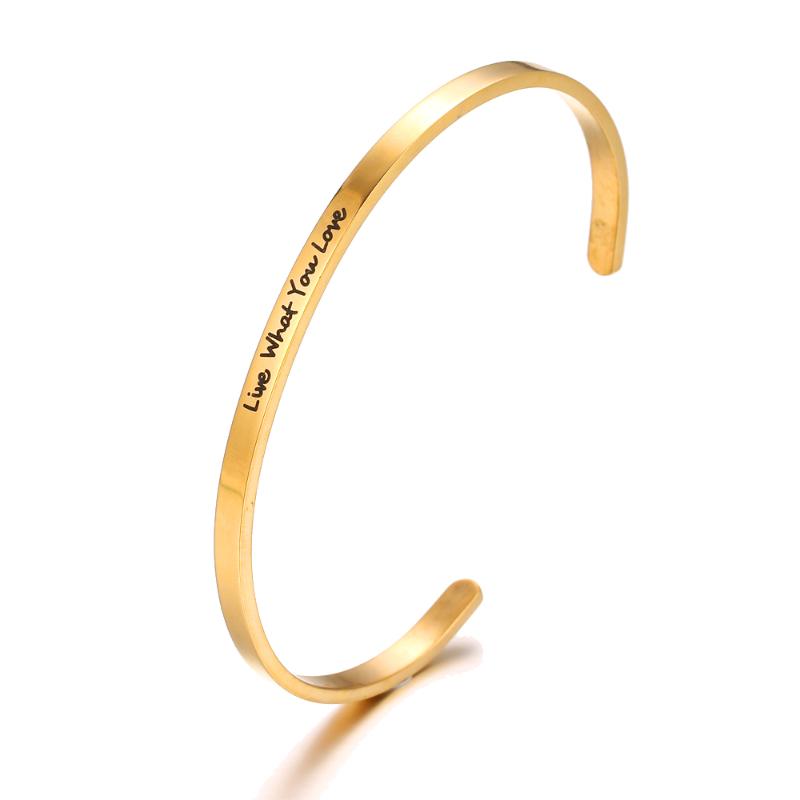 Bangle Gold 4MM"I LOVE YOU TO THE MOON AND BACK" Stainless Steel Engraved Positive Inspirational Quote Cuff Mantra Bracelet
Bangle Gold 4MM"I LOVE YOU TO THE MOON AND BACK" Stainless Steel Engraved Positive Inspirational Quote Cuff Mantra Bracelet