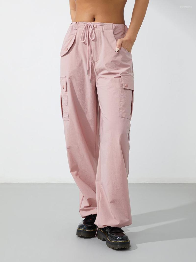 Women' Pants Women Loose Long Cargo Autumn Ladies Solid Color Low Waist Drawstring Tie Up Wide Leg Trousers With Pockets Streetwear, Creamy-white
Women' Pants Women Loose Long Cargo Autumn Ladies Solid Color Low Waist Drawstring Tie Up Wide Leg Trousers With Pockets Streetwear, Creamy-white