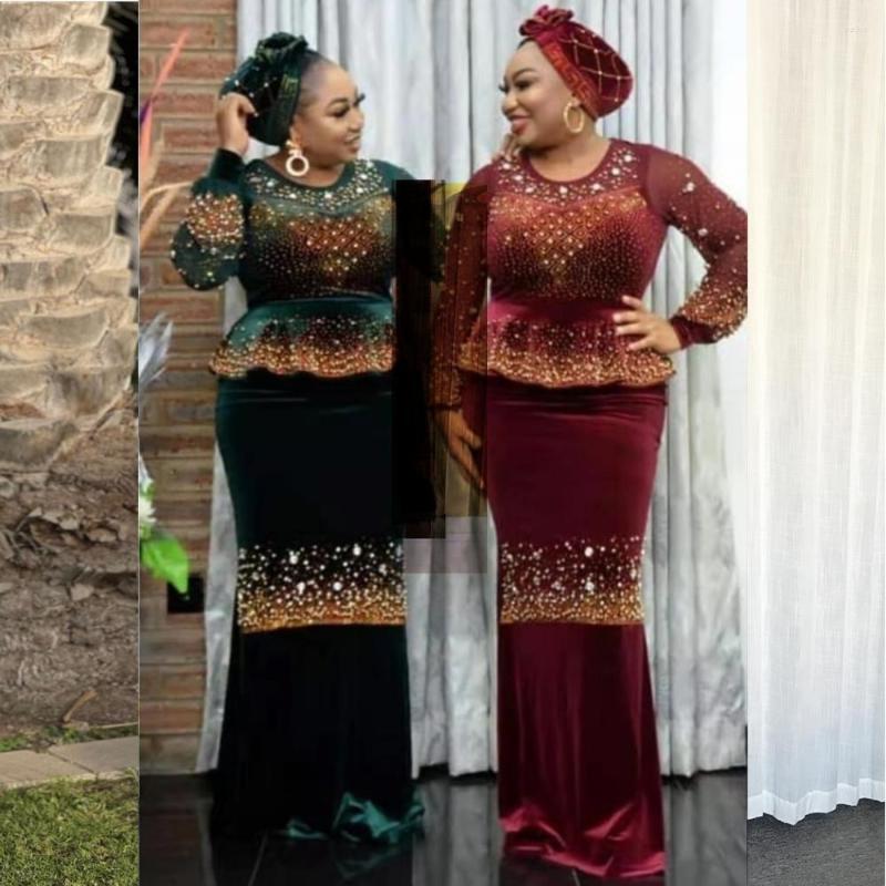 Ethnic Clothing Velvet Autumn Winter Africa Muslim Long Maxi Dress High Quality Fashion African Lady Dresses For Women
Ethnic Clothing Velvet Autumn Winter Africa Muslim Long Maxi Dress High Quality Fashion African Lady Dresses For Women