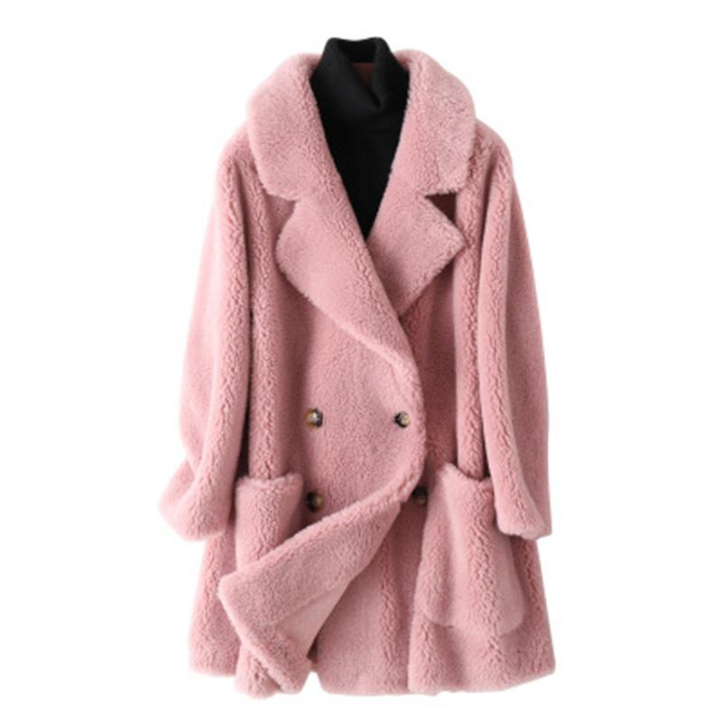 Women' Fur & Faux Mid-Length Coat Female 2023 Winter Particles Sheep Shearling Loose Plus Size Integrated Imitation 037, Morning mist powder
Women' Fur & Faux Mid-Length Coat Female 2023 Winter Particles Sheep Shearling Loose Plus Size Integrated Imitation 037, Morning mist powder