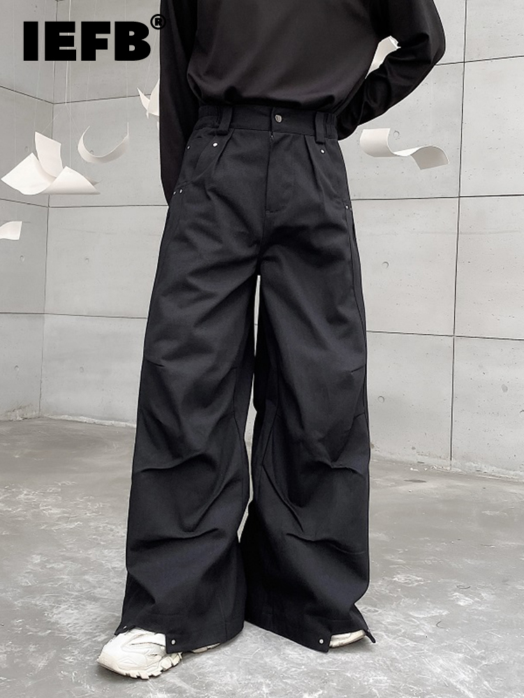 Men's Pants IEFB Men Pants Darkwear Pleats Loose Wide Leg Trousers Trend Solid Color Autumn Fashion Pocket Male Japanese 9A5642 230316, Black
Men's Pants IEFB Men Pants Darkwear Pleats Loose Wide Leg Trousers Trend Solid Color Autumn Fashion Pocket Male Japanese 9A5642 230316, Black