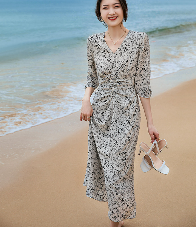 Casual Dresses TFE 47-89 SUMMER WOMENS SILK DRESSES LOOSE FIT 230316