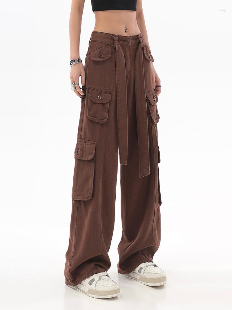 Women' Jeans Hip Hop Baggy Y2K Cargo Pants Women Low Waist Sweatpant Trousers Vintage 2023 Streetwear Harajuku Pockets Wide Leg Joggers, Brown
Women' Jeans Hip Hop Baggy Y2K Cargo Pants Women Low Waist Sweatpant Trousers Vintage 2023 Streetwear Harajuku Pockets Wide Leg Joggers, Brown