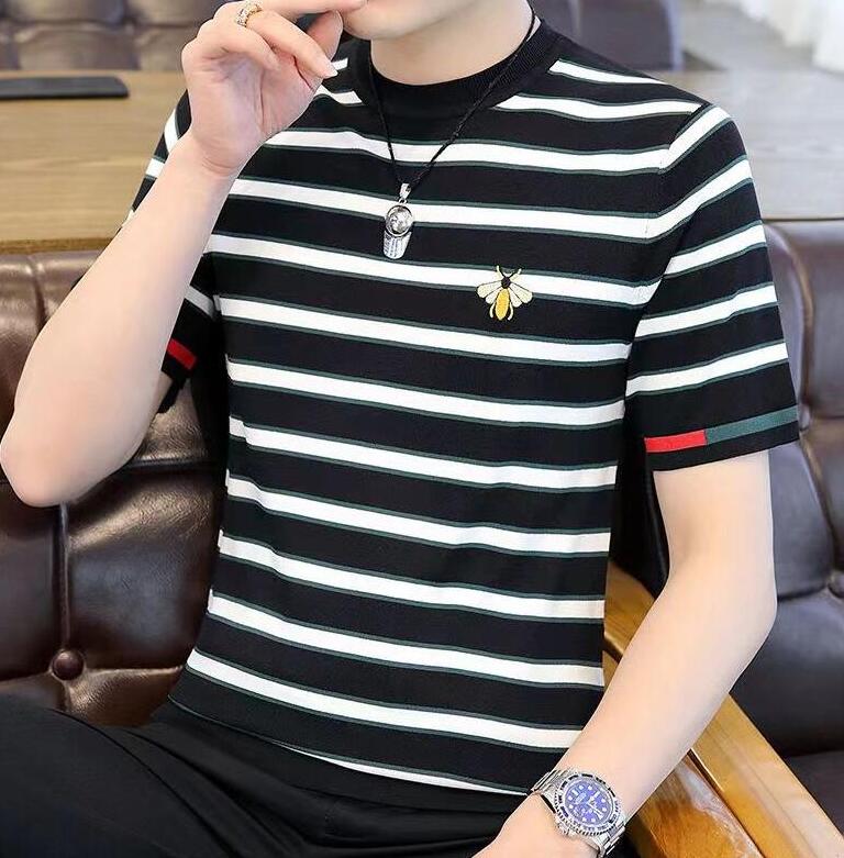 Designer Men's T Shirts for bee Knitted Striped Tops Fashion Round Neck Casual Tee Shirt Tees, 06
Designer Men's T Shirts for bee Knitted Striped Tops Fashion Round Neck Casual Tee Shirt Tees, 06