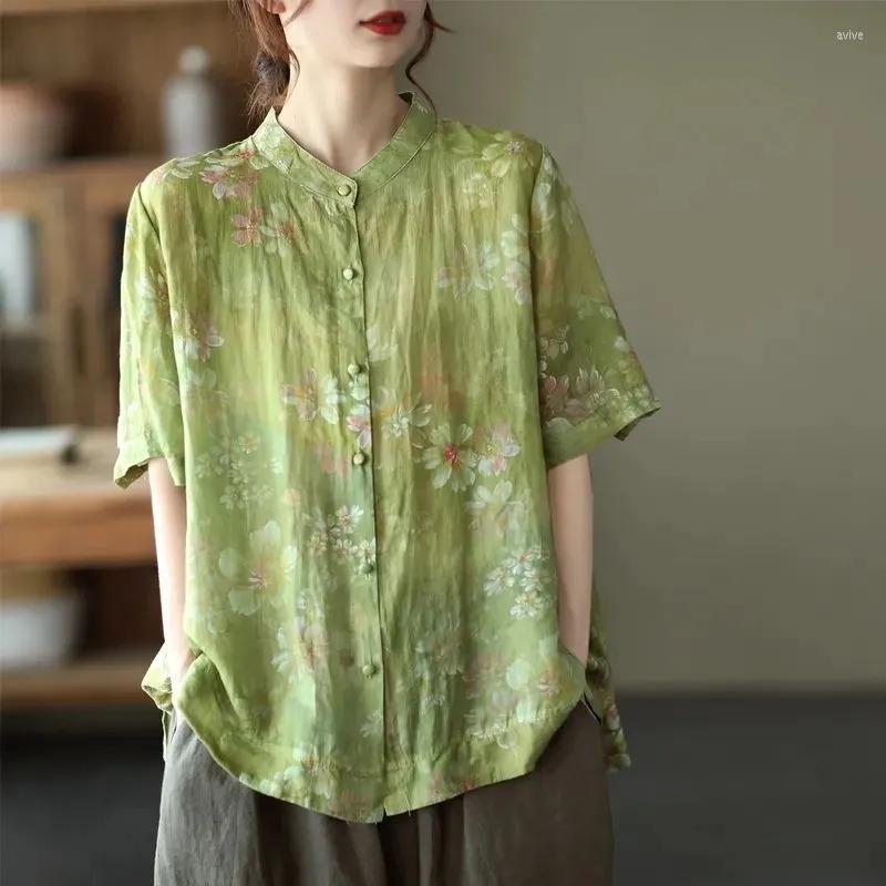 Women's Blouses Women Retro Button Up Tops Casual Ramie Shirt Female Spring Summer Literature Loose Shirts 2023 Short Sleeve Print Linen, Br 5
Women's Blouses Women Retro Button Up Tops Casual Ramie Shirt Female Spring Summer Literature Loose Shirts 2023 Short Sleeve Print Linen, Br 5