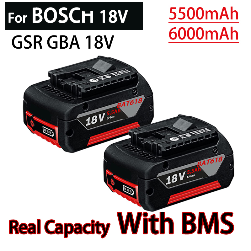 For BOSCH Authentic 18V BAT609 BAT610 For Bosch 18V Professional 18V Li-ion Battery Drill Battery GBA18V GSR18V BAT618 BAT619