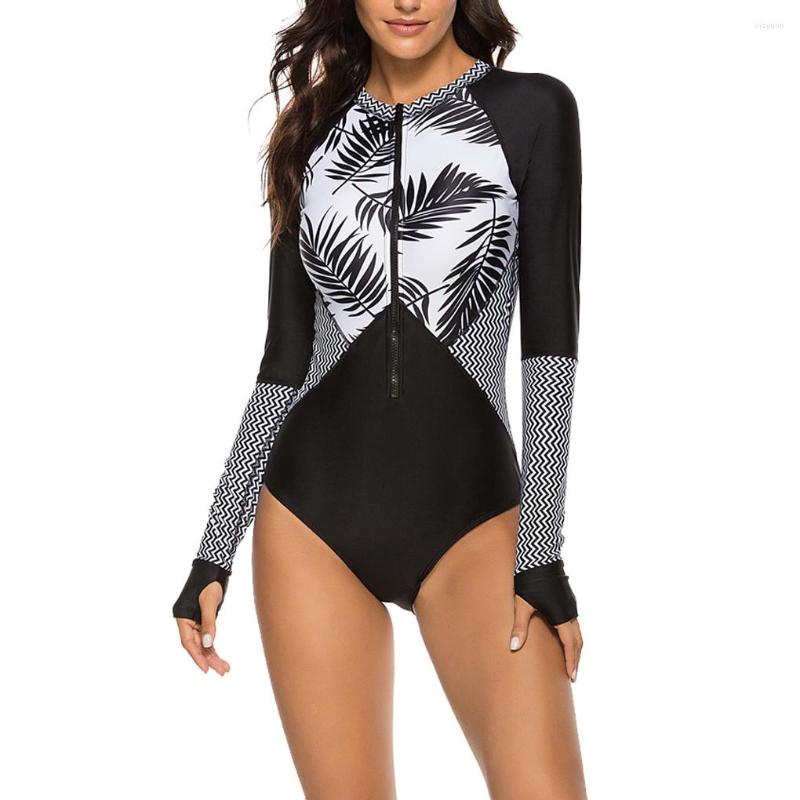 Women's Swimwear Women Long Sleeve Swimsuit Universal Stylish Water Sport Accessory Quick-drying Front Zipper Rash Guard Wetsuit, Type 4 l 
Women's Swimwear Women Long Sleeve Swimsuit Universal Stylish Water Sport Accessory Quick-drying Front Zipper Rash Guard Wetsuit, Type 4 l