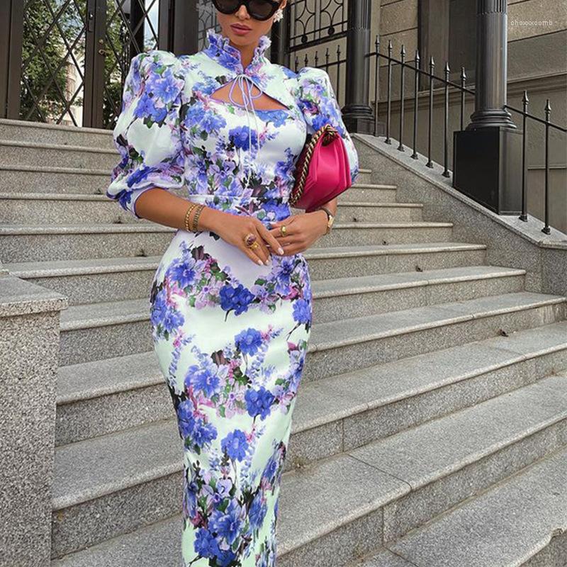 Casual Dresses Fresh Sweet 2023 Early Autumn Fashion Women' Clothing Sexy Slim-Fit Stand Collar Mid-Length Printed Dress Long, Blue
Casual Dresses Fresh Sweet 2023 Early Autumn Fashion Women' Clothing Sexy Slim-Fit Stand Collar Mid-Length Printed Dress Long, Blue