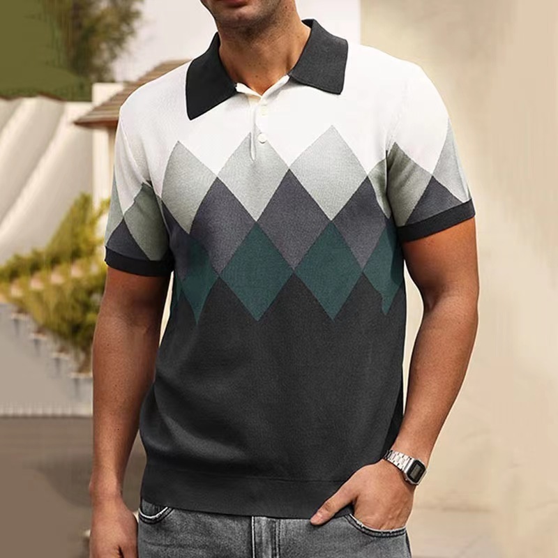 Men's Polos est Men's Contrast Knited Sweater Short Sleeve Polo Shirt Casual Slim Fit Lapel Button Cardigan Breathable Summer Polo Shirt 230316, 002
Men's Polos est Men's Contrast Knited Sweater Short Sleeve Polo Shirt Casual Slim Fit Lapel Button Cardigan Breathable Summer Polo Shirt 230316, 002