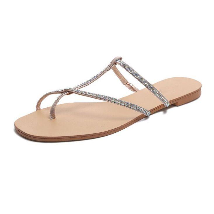 Slippers Plus Size Women Summer Sandals Crystal Flat With Ladies Slides Outdoors Open Toe Girl Casual Shoes Mujer Zapatos, Silver
Slippers Plus Size Women Summer Sandals Crystal Flat With Ladies Slides Outdoors Open Toe Girl Casual Shoes Mujer Zapatos, Silver