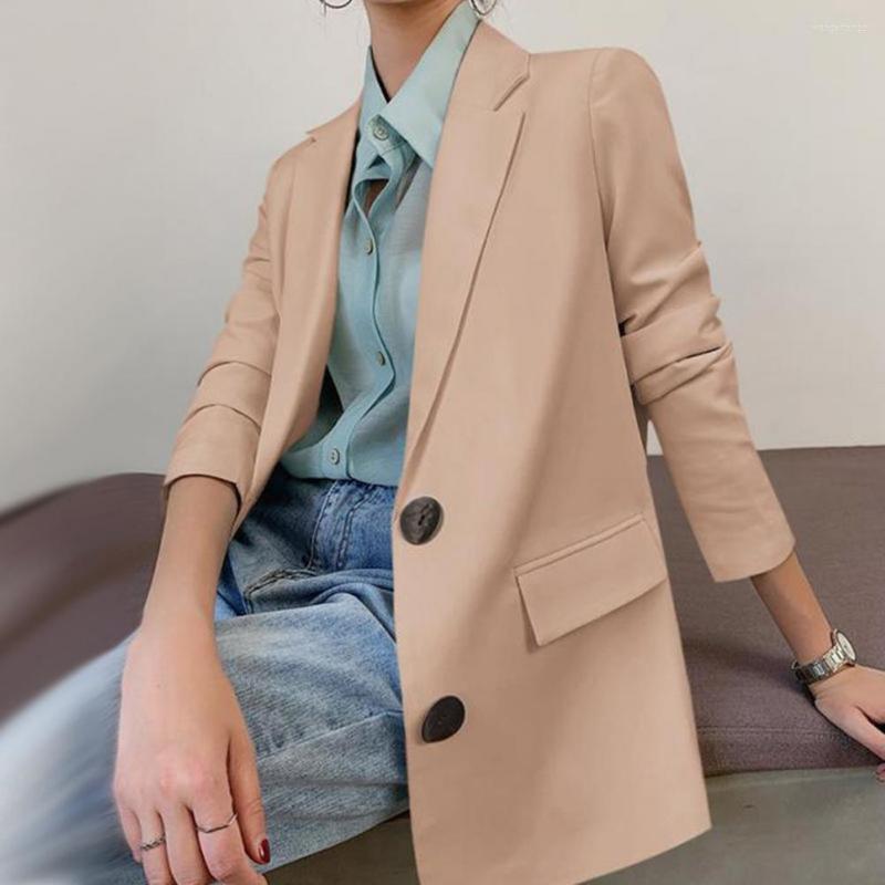 Women' Jackets Women Blazer Solid Color Lapel Long Sleeves Autumn Single-breasted Buttons Business Coat Anti-wrinkle Formal For Work, Black
Women' Jackets Women Blazer Solid Color Lapel Long Sleeves Autumn Single-breasted Buttons Business Coat Anti-wrinkle Formal For Work, Black