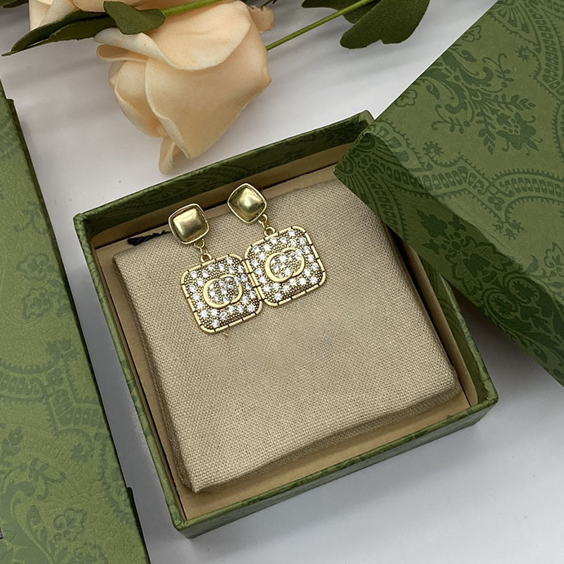 Bulging Square Charm Lady Full Diamonds Dangle Earrings Letter Circle Design Eardrop
Bulging Square Charm Lady Full Diamonds Dangle Earrings Letter Circle Design Eardrop