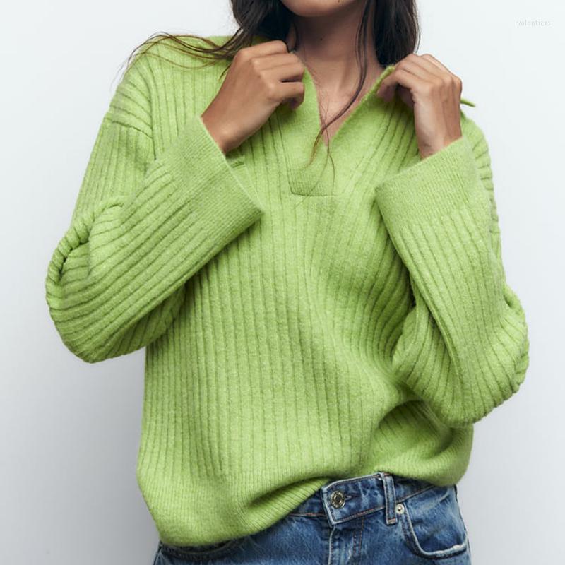 Women' Sweaters 2023 Women Autumn Vintage Loose Pullover Knitted Sweater Fashion Sweet Lapel Collar Long Sleeve Jumper Female Casual Chic, Picture shown
Women' Sweaters 2023 Women Autumn Vintage Loose Pullover Knitted Sweater Fashion Sweet Lapel Collar Long Sleeve Jumper Female Casual Chic, Picture shown