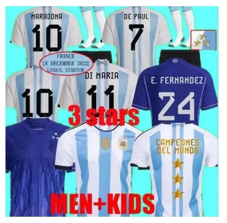 22 23 Argentina Soccer Jerseys DYBALA MESSIs 2022 2023 Fans Player Version LAUTARO MARTINEZ DI MARIA Football Shirt KUN AGUERO MARADONA Mens Jersey Kids Kit ZZ
22 23 Argentina Soccer Jerseys DYBALA MESSIs 2022 2023 Fans Player Version LAUTARO MARTINEZ DI MARIA Football Shirt KUN AGUERO MARADONA Mens Jersey Kids Kit ZZ